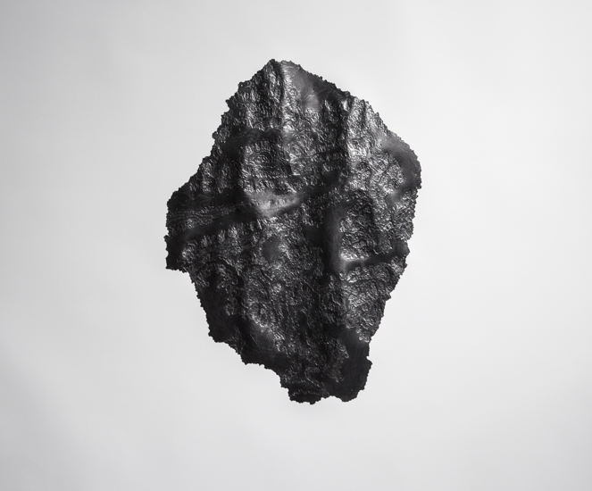 Goodwill Moon Rock (Italy), 2017 Graphite and paper 115 x 115 cm